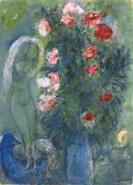 Chagall- Couple in a green sky