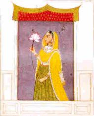 Lady awaiting her lover - 17th Century, Varanasi, India
