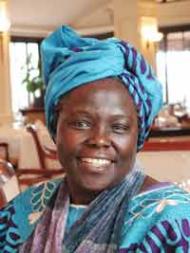Wangari Maathai. Photograph: Martin Rowe