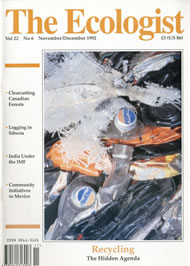 Cover of Ecologist issue 1992-11
